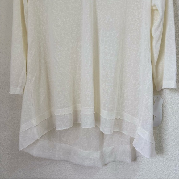 NWT Camille & Co White Ivory V-Neck Blouse Women’s Size Large - Picture 2 of 6